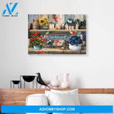 Simply blessed Cardinal Christmas Canvas Wall Art