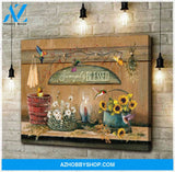 Simply Blessed Farmhouse And Hummingbirds Canvas And Poster, Canvas Painting, Wall Decor Visual Art