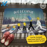Simpsons Walk Personalized Doormat