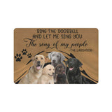 Sing You Song Labrador Retriever Rubber Dog Lover Doormat Welcome Mat