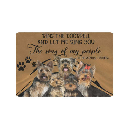 Sing You Song Yorkshire Terrier Rubber Dog Lover Doormat Welcome Mat
