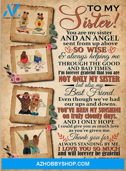 Sister Canvas To My Sister You Are My Sister And An Angel Photos Canvas Wall Art Full Size