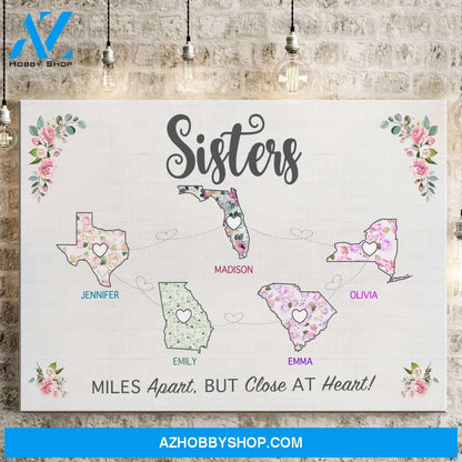 Sister State Floral Premium Canvas