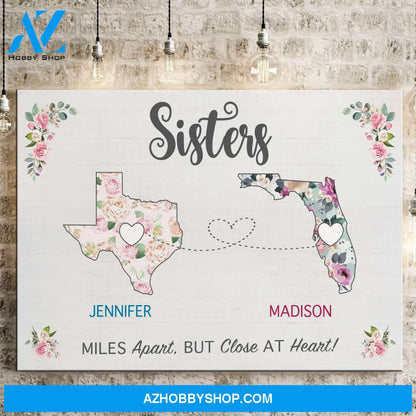 Sister State Floral Premium Canvas