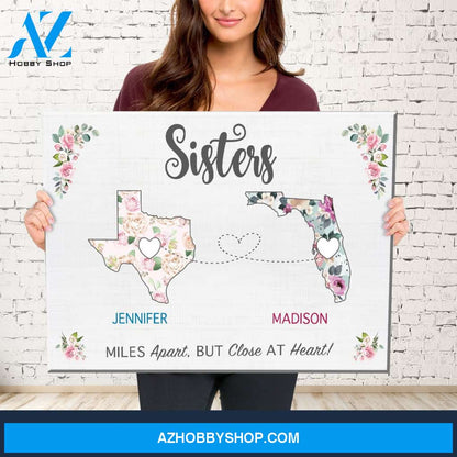 Sister State Floral Premium Canvas