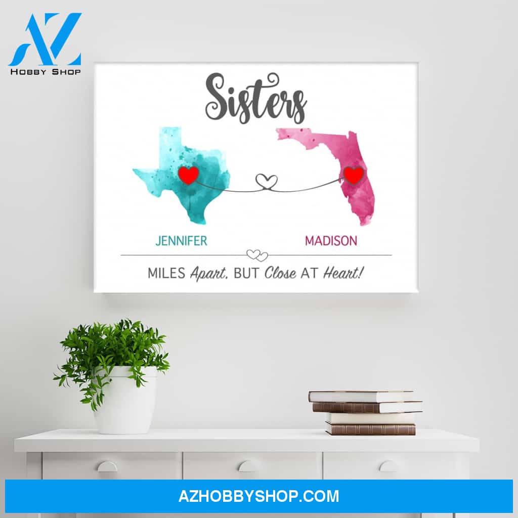 Sister State Watercolor Premium Canvas
