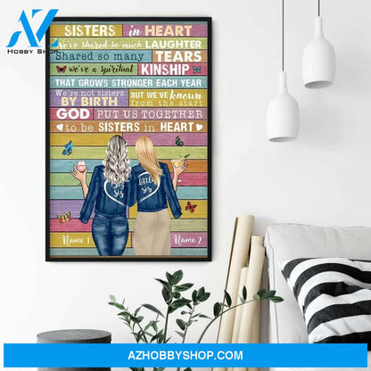 Sisters In Heart Poster & Canvas