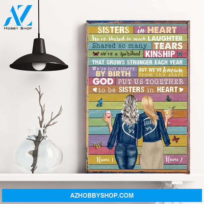 Sisters In Heart Poster & Canvas