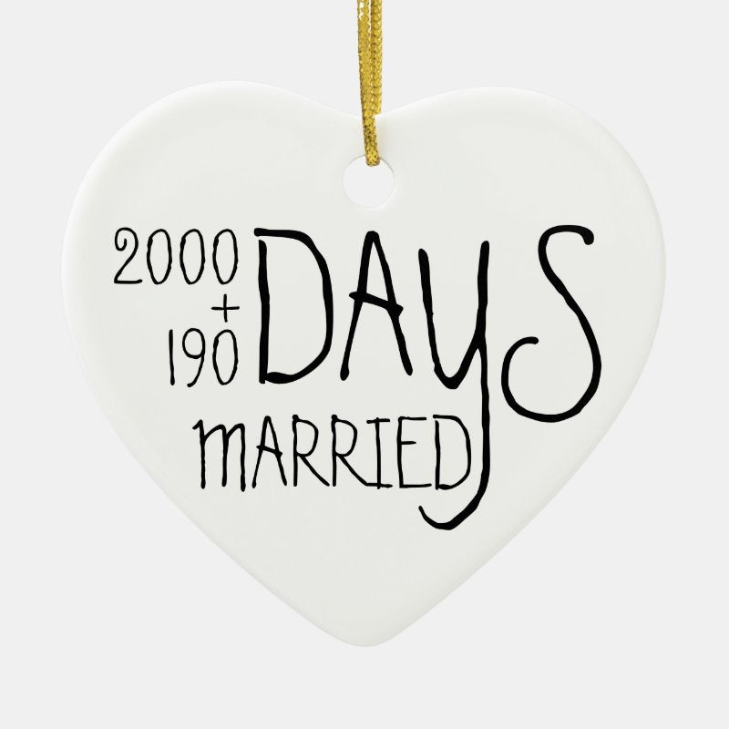 Sixth Anniversary Six Years Married Wife Husband Ceramic Ornament