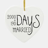 Sixth Anniversary Six Years Married Wife Husband Ceramic Ornament