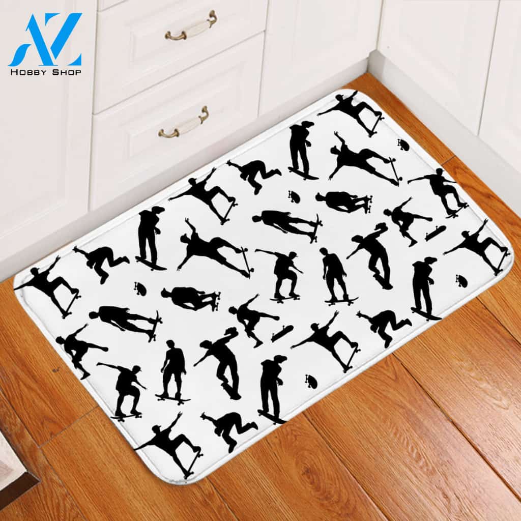 Skater Shadows Door Mat