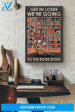 Skeleton Get In Loser We're Going To The Book Store Canvas And Poster, Wall Decor Visual Art, Halloween Gift, Happy Halloween