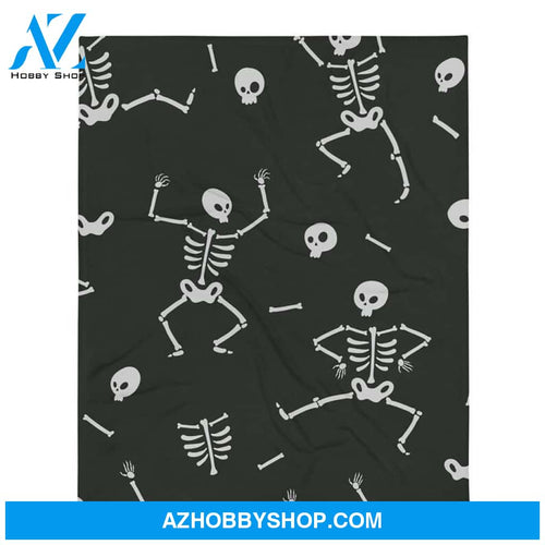 Skeleton Halloween Blanket, Simple Texture, Soft Blanket