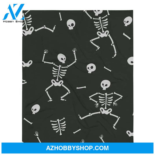 Skeleton Halloween Blanket, Simple Texture, Soft Blanket