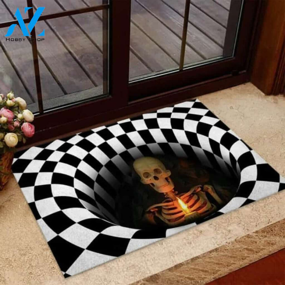 Skeleton Mysterious Skull Doormat | Welcome Mat | House Warming Gift