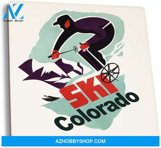 Ski In Colorado Vintage Travel Poster