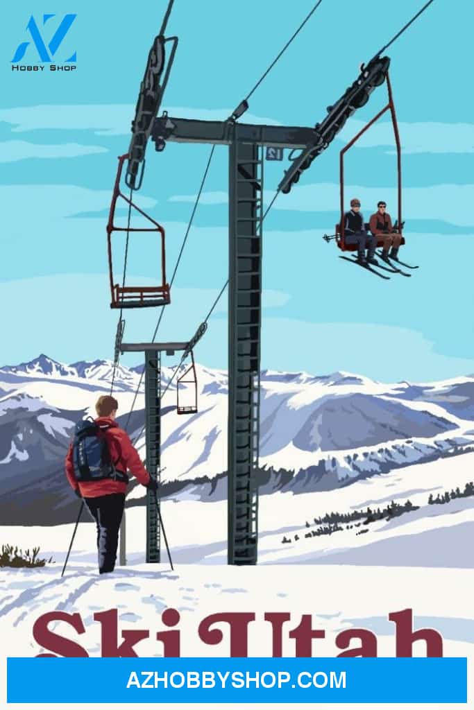 Ski Utah - Ski Lift Day Scene