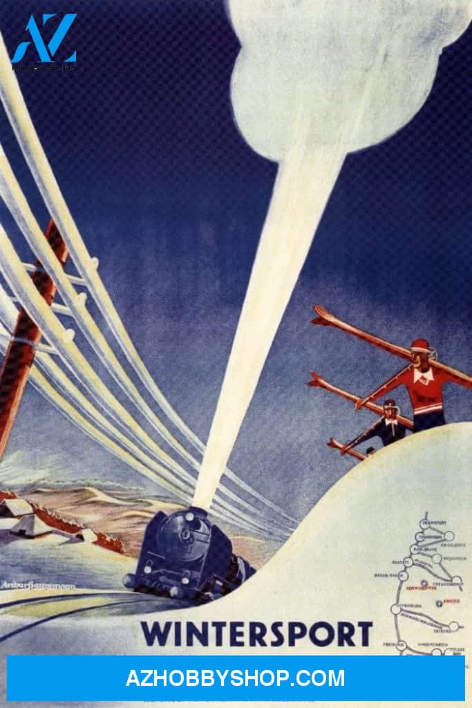 Skiing In Germany'S Black Forest - Vintage Travel Poster
