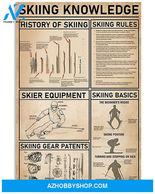 Skiing Knowledge Poster Wall Decor