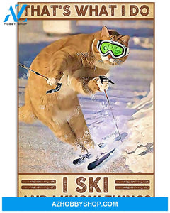 Skiing Poster That S What I Do I Ski And I Know Things Wall Decor