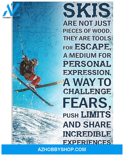 Skiing With Your Friends Vertical Canvas Decor, Wall Decor Visual Art