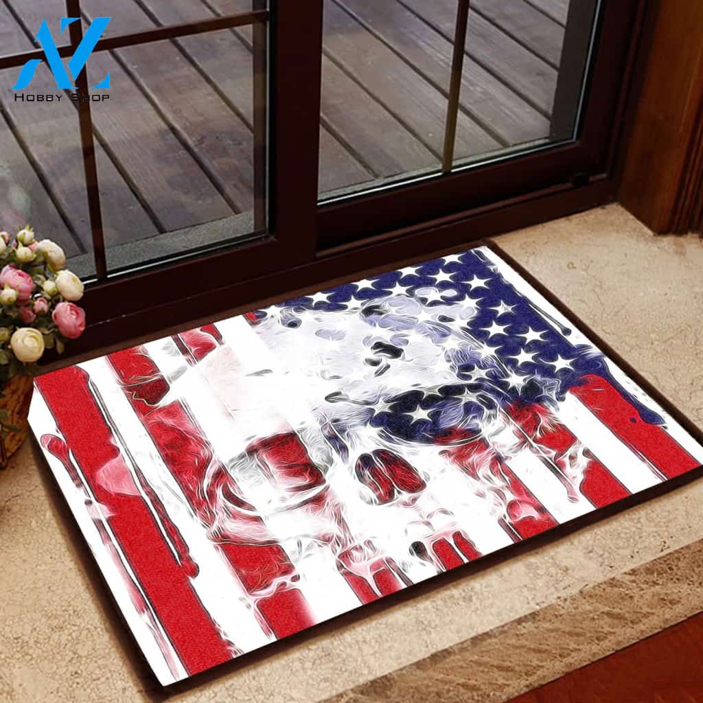 Skull America Doormat | Welcome Mat | House Warming Gift