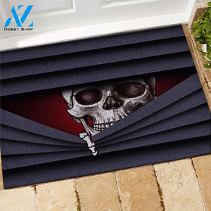 Skull Doormat Skull Say Hello To Devil | Welcome Mat | House Warming Gift | Christmas Gift Decor