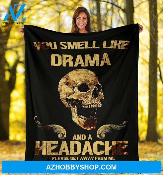 Skull Drama Fleece Blanket