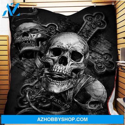 Skull Horror Fleece Blanket