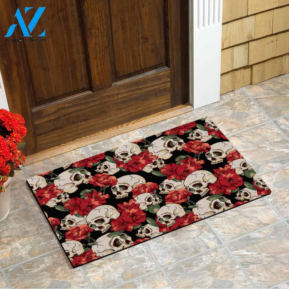Skull Love Rose Doormat SK-DM-0Z11