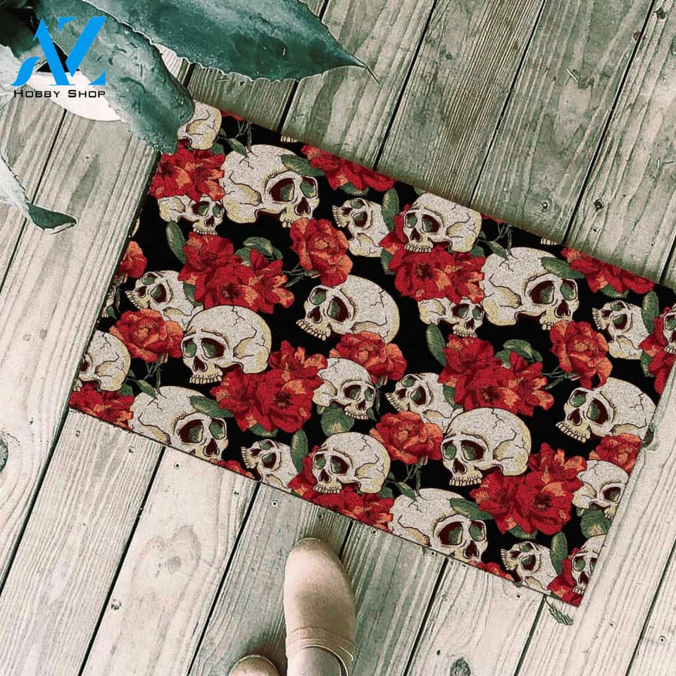 Skull Love Rose Doormat SK-DM-0Z11