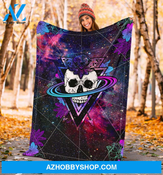 Skull Planet Inspired Fleece Blanket