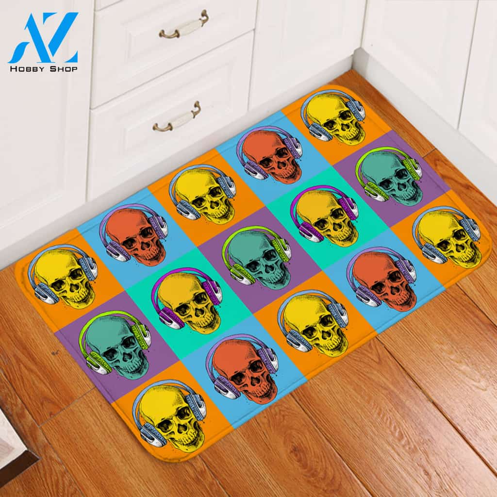 Skull Profiles Door Mat