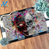 Skull Watercolor Printed Doormat SK-DM-0Q20