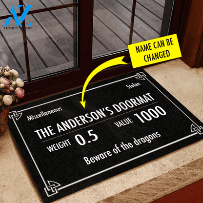 Skyrim Doormat Customized Skyrim Beware Of The Dragons | Welcome Mat | House Warming Gift