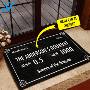 Skyrim Doormat Customized Skyrim Beware Of The Dragons | Welcome Mat | House Warming Gift