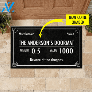 Skyrim Doormat Customized Skyrim Beware Of The Dragons | Welcome Mat | House Warming Gift