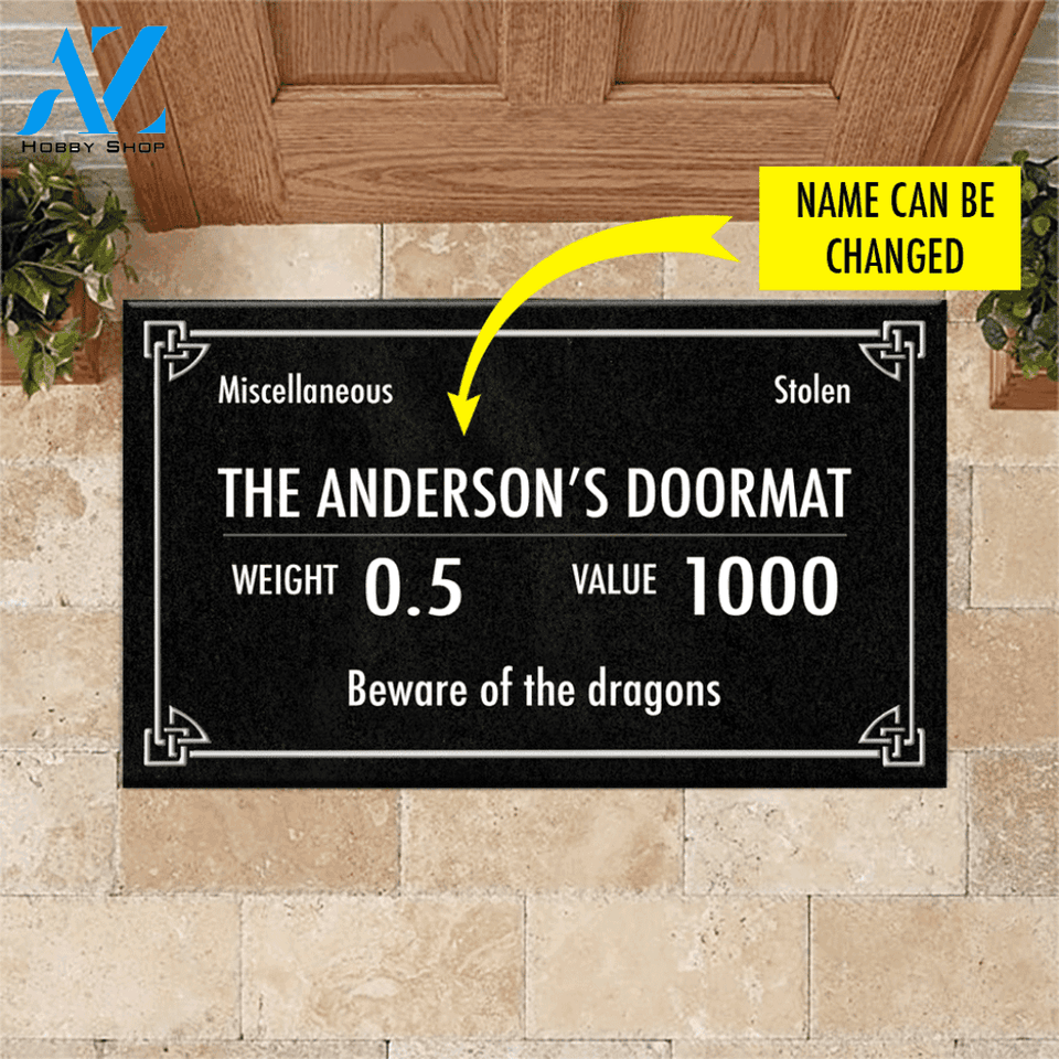 Skyrim Doormat Customized Skyrim Beware Of The Dragons | Welcome Mat | House Warming Gift