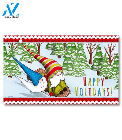 Sledding Gnomes Doormat - 18" x 30"