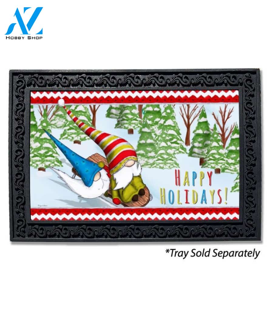 Sledding Gnomes Doormat - 18" x 30"