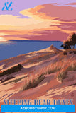 Sleeping Bear Dunes National Lakeshore Michigan Dunes Sunset And Bear