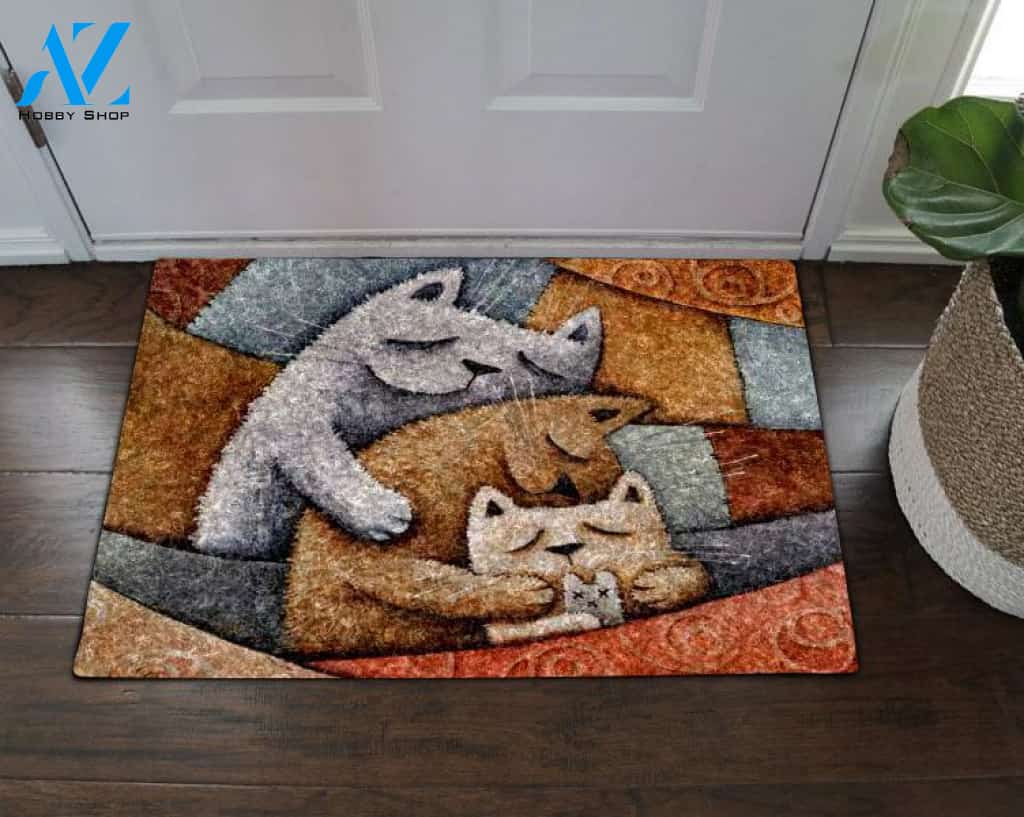Sleeping Cats Doormat | Welcome Mat | House Warming Gift
