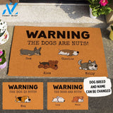 Sleeping Dog, Warning The Dogs Are Nuts Personalized Doormat