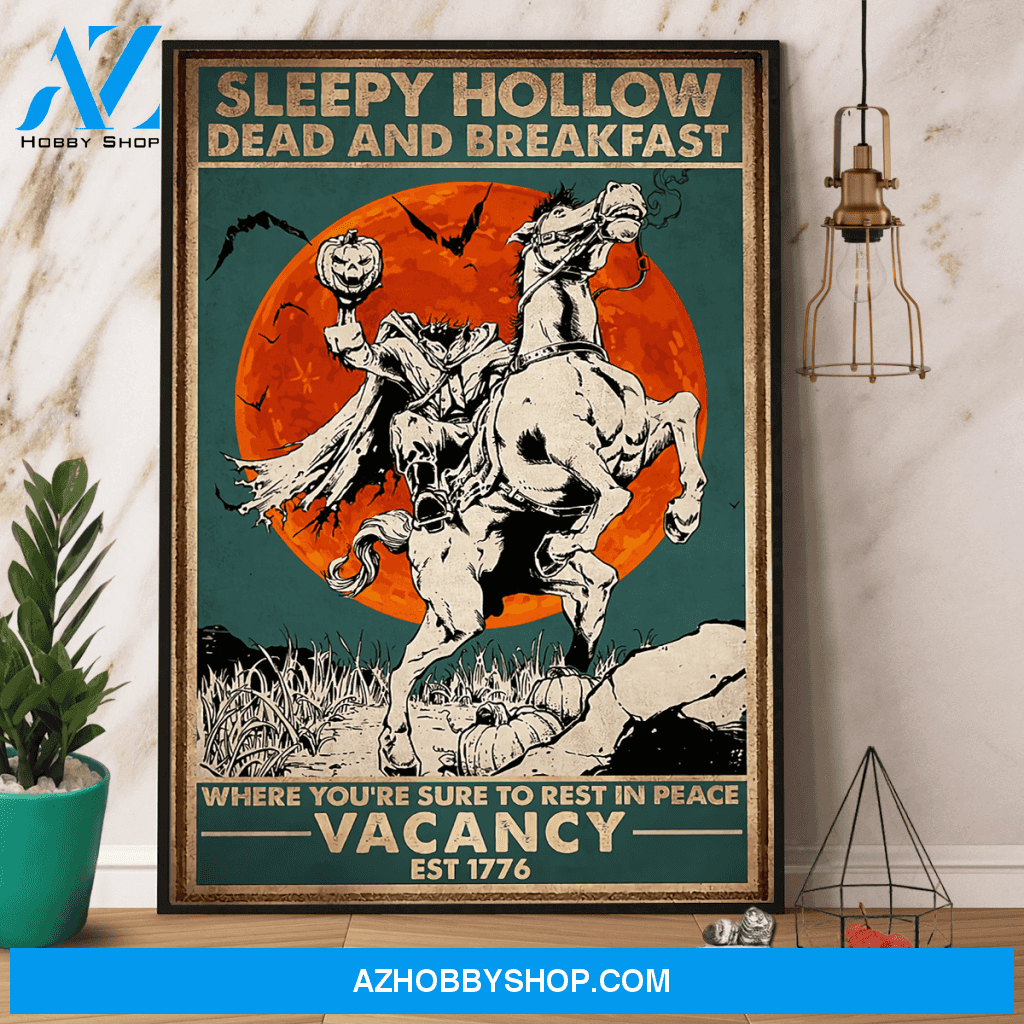 Sleepy Hollow Dead And Breakfast Halloween Canvas And Poster, Wall Decor Visual Art, Halloween Gift, Happy Halloween