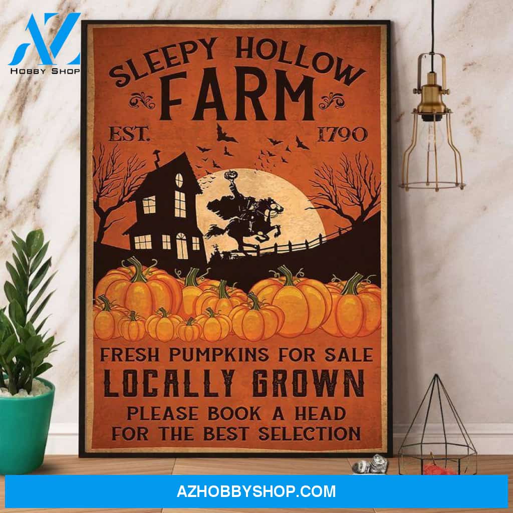Sleepy Hollow Farm Halloween Poster Canvas Wall Decor Visual Art