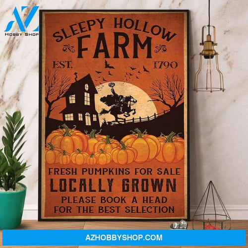 Sleepy Hollow Farm Halloween Poster Canvas Wall Decor Visual Art