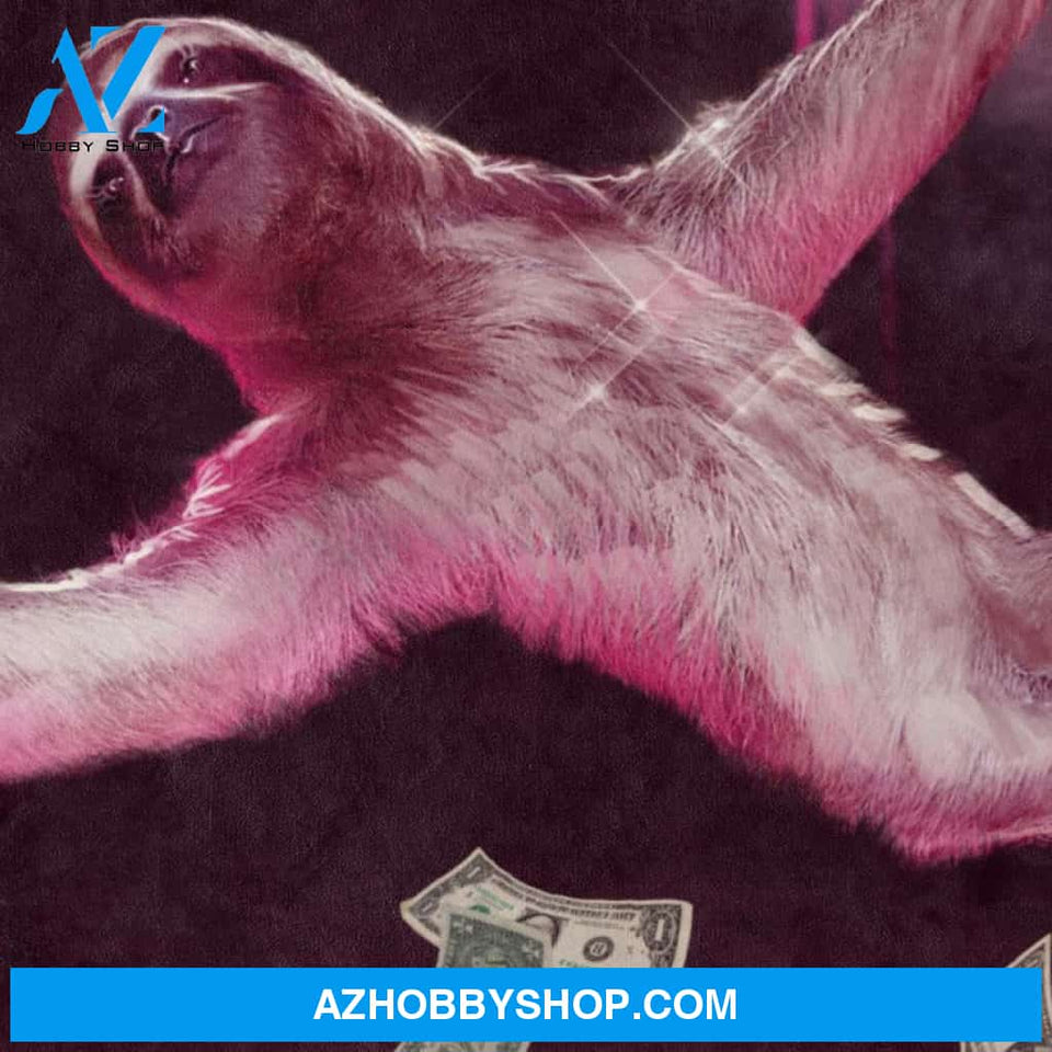 Sloth Blanket, Dancing Blanket, Warm Fleece Throw, Animal Theme, Home Decor, Fleece Fabric, Sloth Art, College Dorm Decor, Plush Fabric