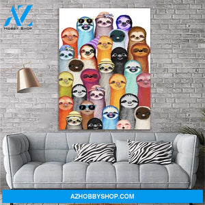 Sloth Canvas Prints Wall Art - Matte Canvas