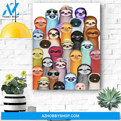 Sloth Canvas Prints Wall Art - Matte Canvas