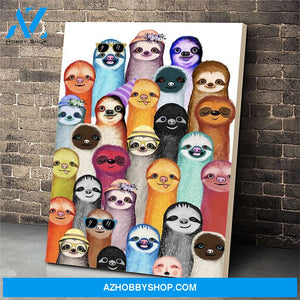 Sloth Canvas Prints Wall Art - Matte Canvas